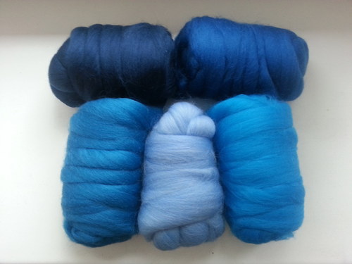 Modrá variace - Merino 23 mic - 250 gr — foto 1
