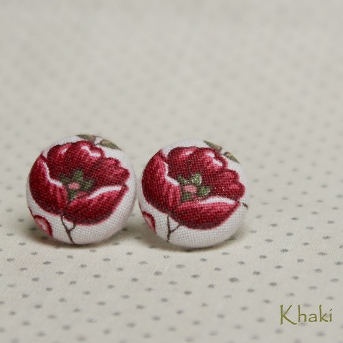Červenky - buttonkové náušničky — foto 1