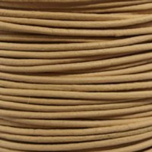 Indická kulatá kůže hnědooranžová 1 mm