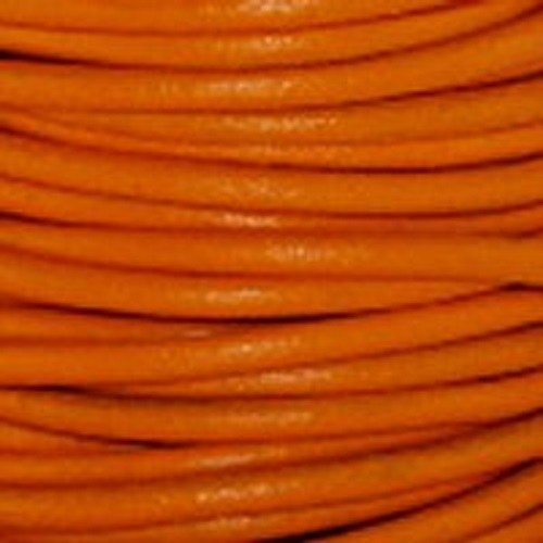 Indická kulatá kůže oranžová 1 mm