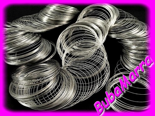 10 otoček ~ paměťový drát ~ Ø50mm ~ platina