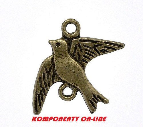 Kovový ptáček 2ks