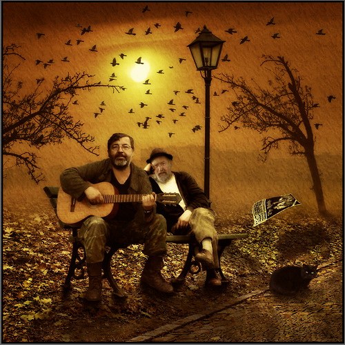Old friends - závěsný fotoobraz