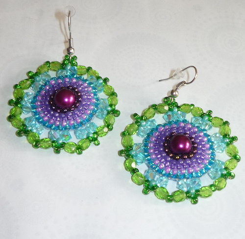 Magické letní barvy - swarovski - náušnice — foto 1