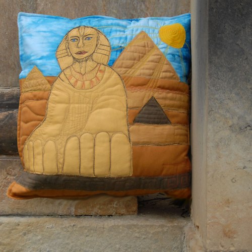 Šitý svět - Egypt ... Polštář s výplní — foto 1