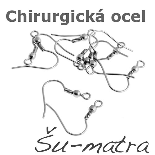 Afroháček chirurgická ocel, (1 pár) — foto 1
