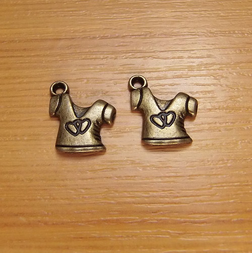 Tričko - bronz - 13mm x 13mm - 2 kusy — foto 1