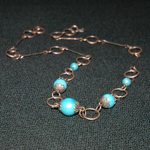 Náhrdelník "Henry blue" — foto 1