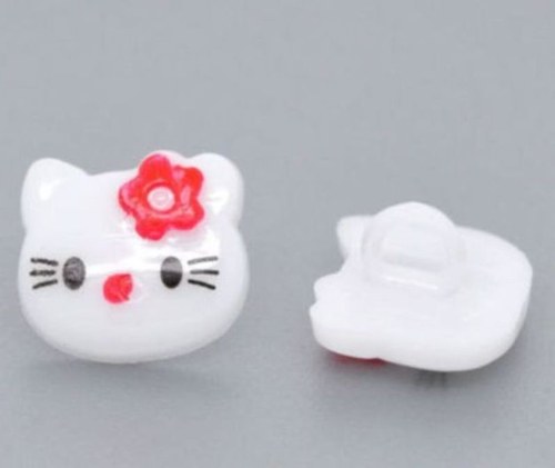 Dětské plastové knoflíky Hello Kitty - 4 ks