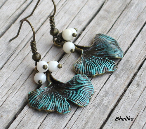 Náušnice s listy ginka 2 — foto 1
