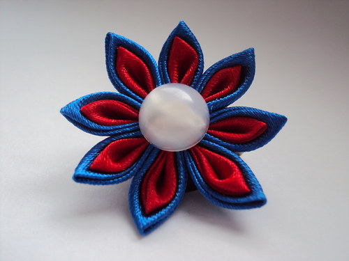 Kanzashi brož malá KATIE — foto 1