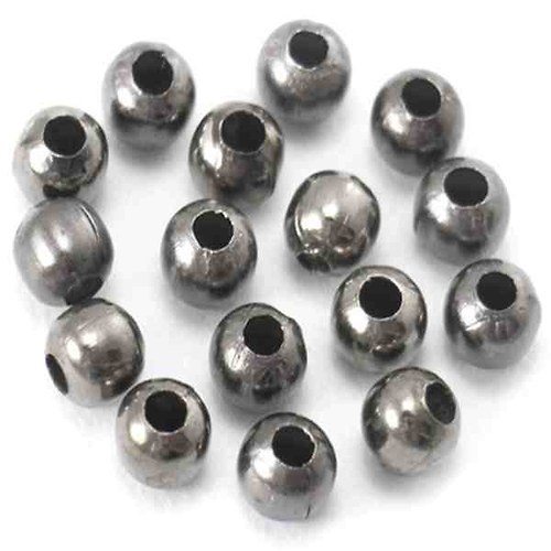 Kovový korálek/ gunmetal/ 6mm/15ks