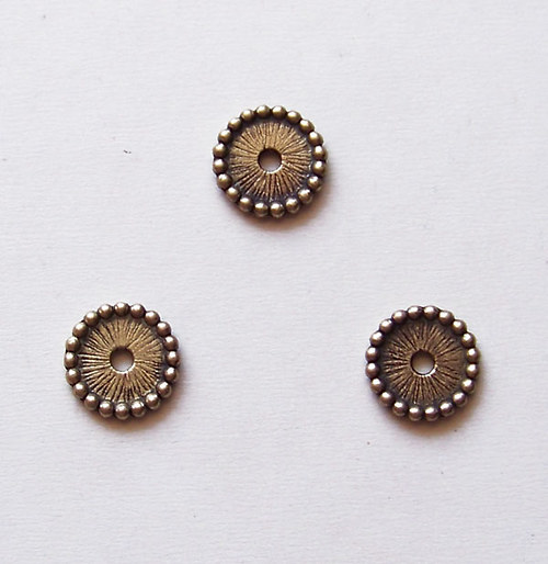 Kovový korálek/ ant. bronz/ 12mm/ 6ks