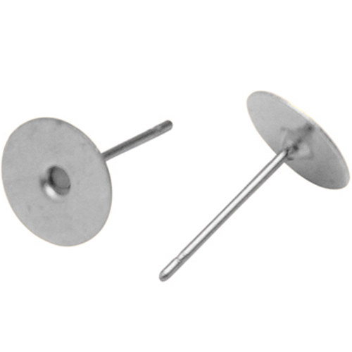 Puzeta s ploškou chir.ocel/ platina/ 8mm/ 4ks