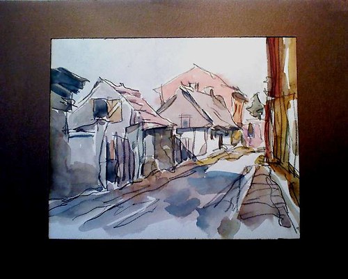 Akvarel neznámého autora - 50.léta No. 6