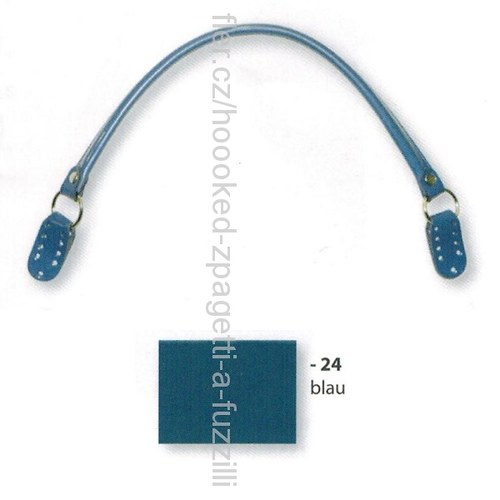 Ucho pro tašku Hoooked, lakované, 52x2cm - modrá — foto 1