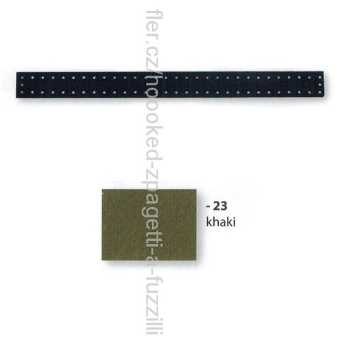 Popruh na tašku Hoooked, lakovaný, 90x4cm - khaki