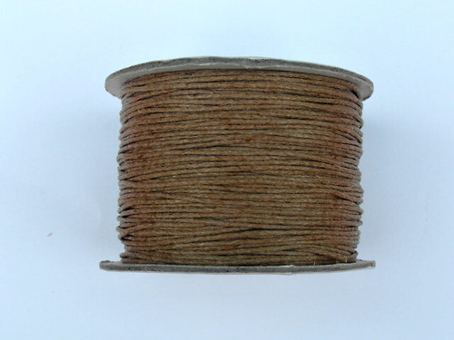 Šnůrka voskovaná 1,2mm světle hnědá-2metry