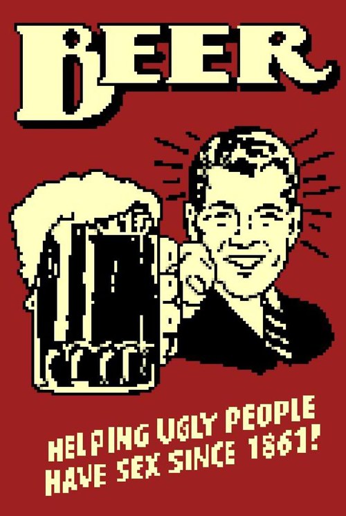 Předloha na vyšívání - Retro reklama BEER