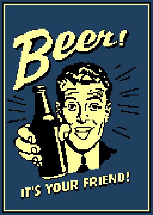 Předloha na vyšívání - Retro reklama BEER