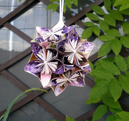 Kusudama koule - levandulová — foto 1