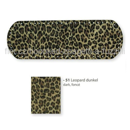 Dno oválné Hoooked, 36x12 cm, leopard - tmavá — foto 1