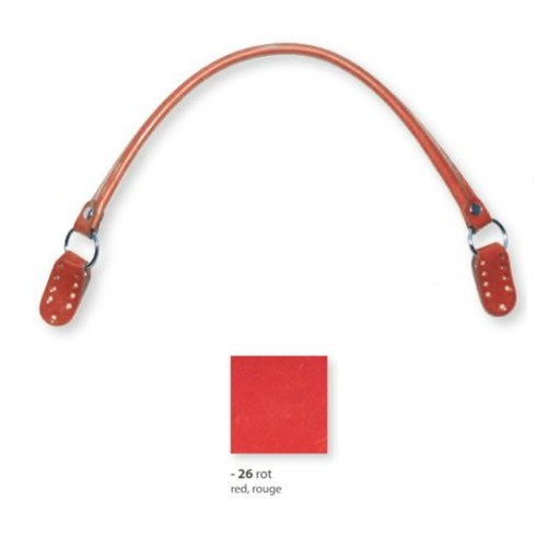 Ucho pro tašku Hoooked, lakované, 52x2cm - červená