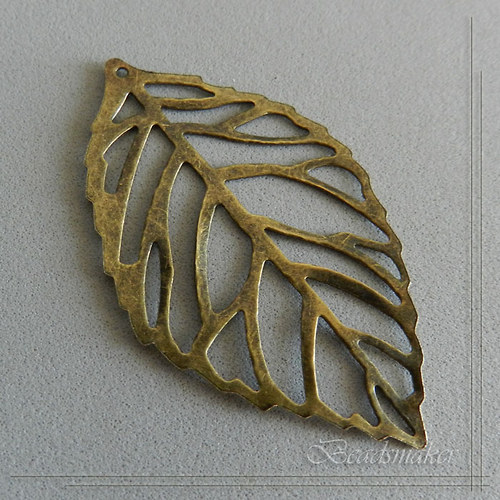 Přívěsek List, 54x32 mm - 2 ks