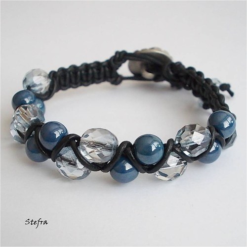 Dew - kožený náramek Shamballa — foto 1