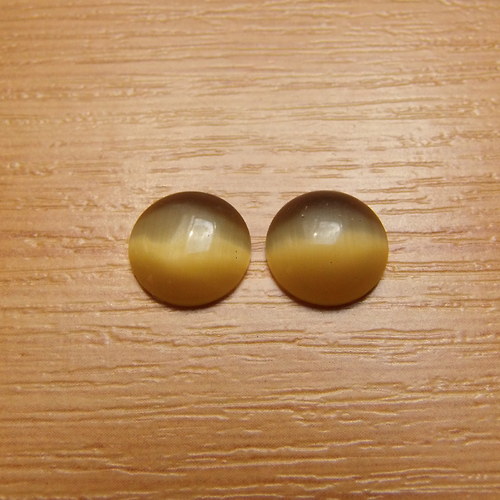 Skleněný kabošon - 10mm - 2 kusy