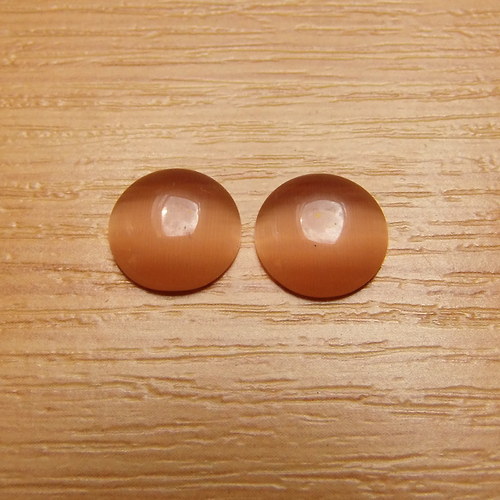 Skleněný kabošon - 10mm - 2 kusy