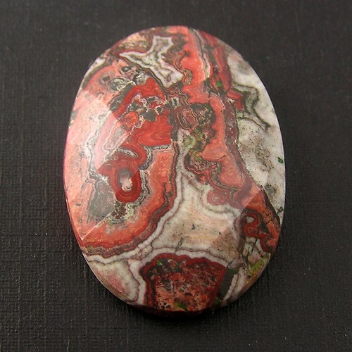 Jaspis rosetta - kabošon 30 x 20 mm — foto 1