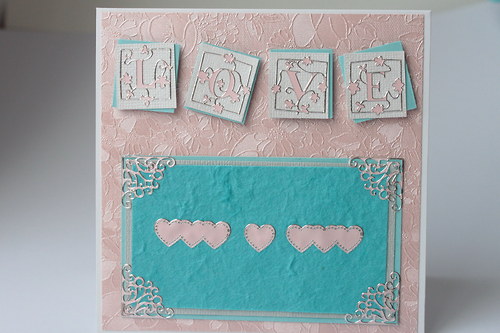 Blahoželanie modro ružové LOVE — foto 1