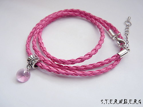 Náramek Pink Se Swarovski Xilion — foto 1