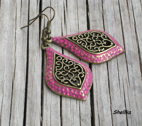 Náušnice ,,PINK TEARS,, — foto 1