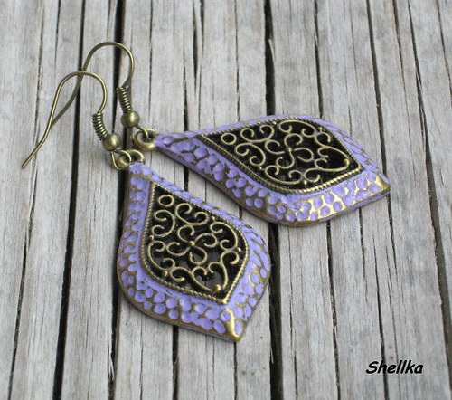 Náušnice ,,LIGHT PURPLE TEARS,, — foto 1