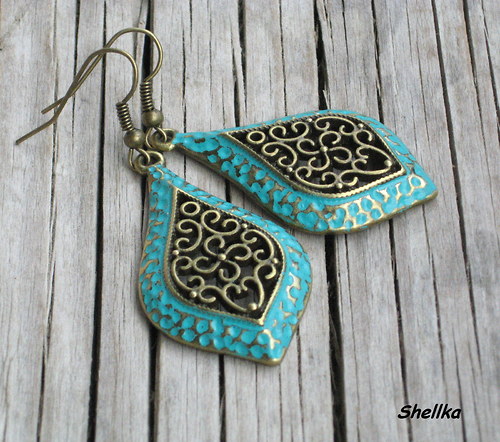 Náušnice ,,TURQUOISE TEARS,, — foto 1
