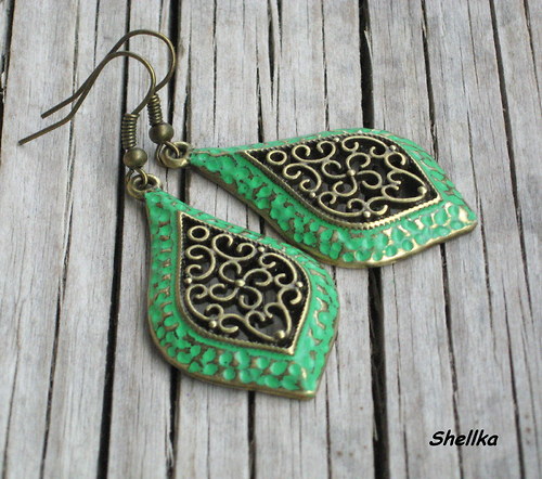 Náušnice ,,GREEN TEARS,, — foto 1