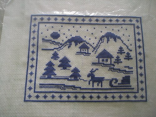 Modrá zimní krajinka — foto 1