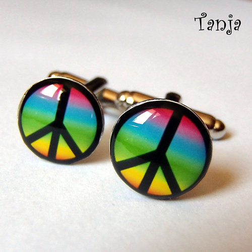 Manžetové knoflíčky hippies — foto 1