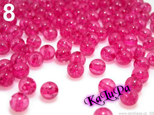 Korálky KRAKL kulička Ø8mm plast*10 kusů
