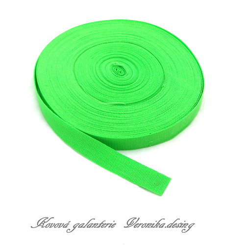 Popruh POP 2,5 cm - zářivá zelená