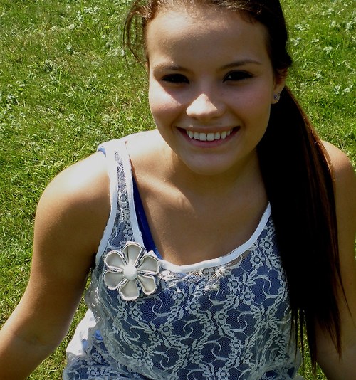 Kanzashi brož světlá — foto 1