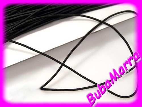 3m ~ PRUŽENKA ~ klobouková guma ~ Ø1mm ~ černá