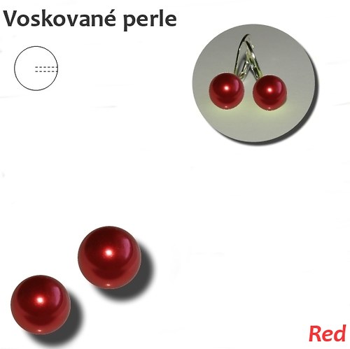 Voskované perle - půldírkové - 12 mm — foto 1