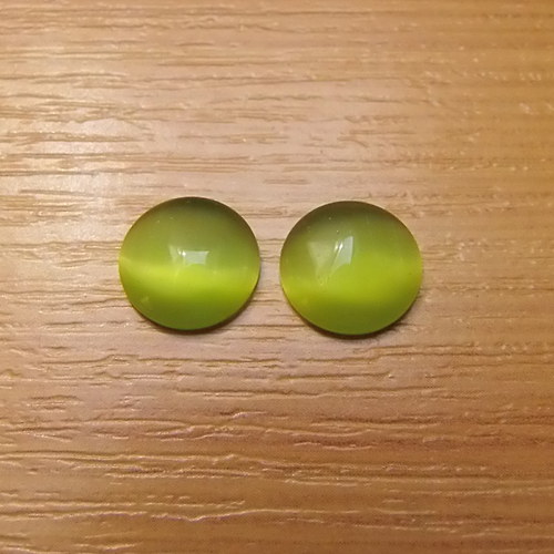 Skleněný kabošon - 10mm - 2 kusy