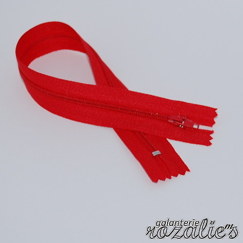 Spirálový zip 3mm/30cm - ČERVENÝ — foto 1