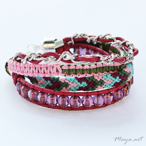 Zelenorůžový náramek "EMBRACING BRACELET" — foto 1