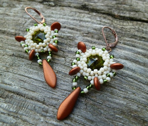 Swarovski rivoli "Olivine & Metallic rust" — foto 1