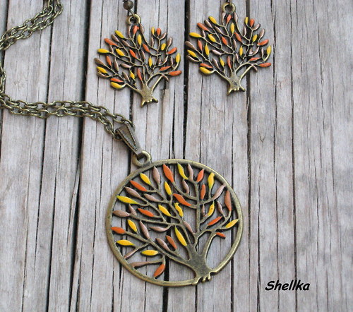 Sada náhrdelník+ náušnice ,,TREE,,3 — foto 1